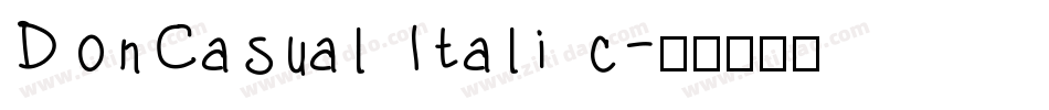 DonCasual Italic字体转换